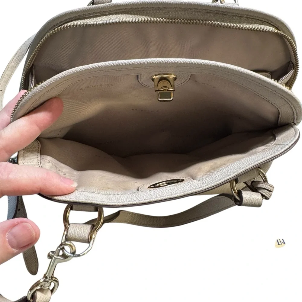 COACH Prince Street‎ Satchel Gray Leather Gold hardware/hangtag Shoulder/handbag